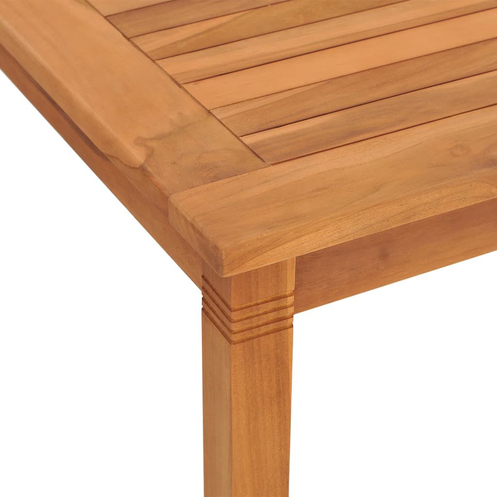 vidaXL طاولة طعام حديقة 75x90x150 سم خشب ساج صلب