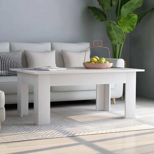 vidaXL طاولة قهوة لون أبيض 100×60×42 سم خشب صناعي