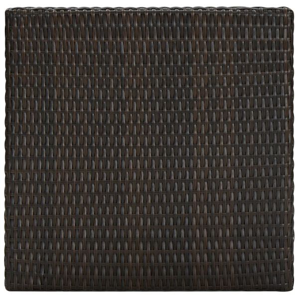 vidaXL طاولة بار للحديقة بني 60.5×60.5×110.5 سم بولي روطان