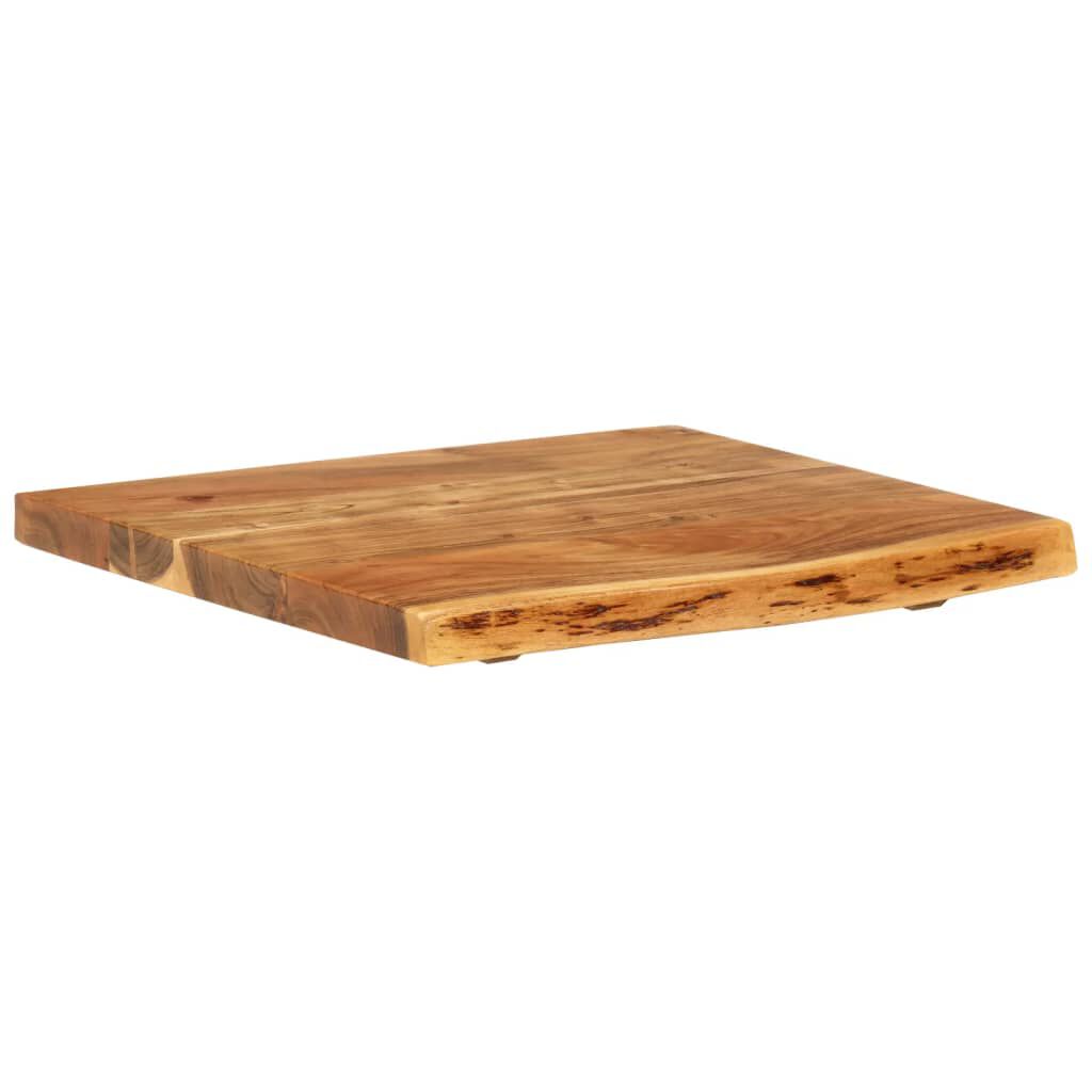 vidaXL سطح حوض غسيل الحمام خشب أكاسيا صلب 58×55×3.8