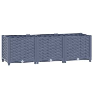 vidaXL حوض زراعي مرتفع 120&times;40&times;38 سم بولي بروبيلين