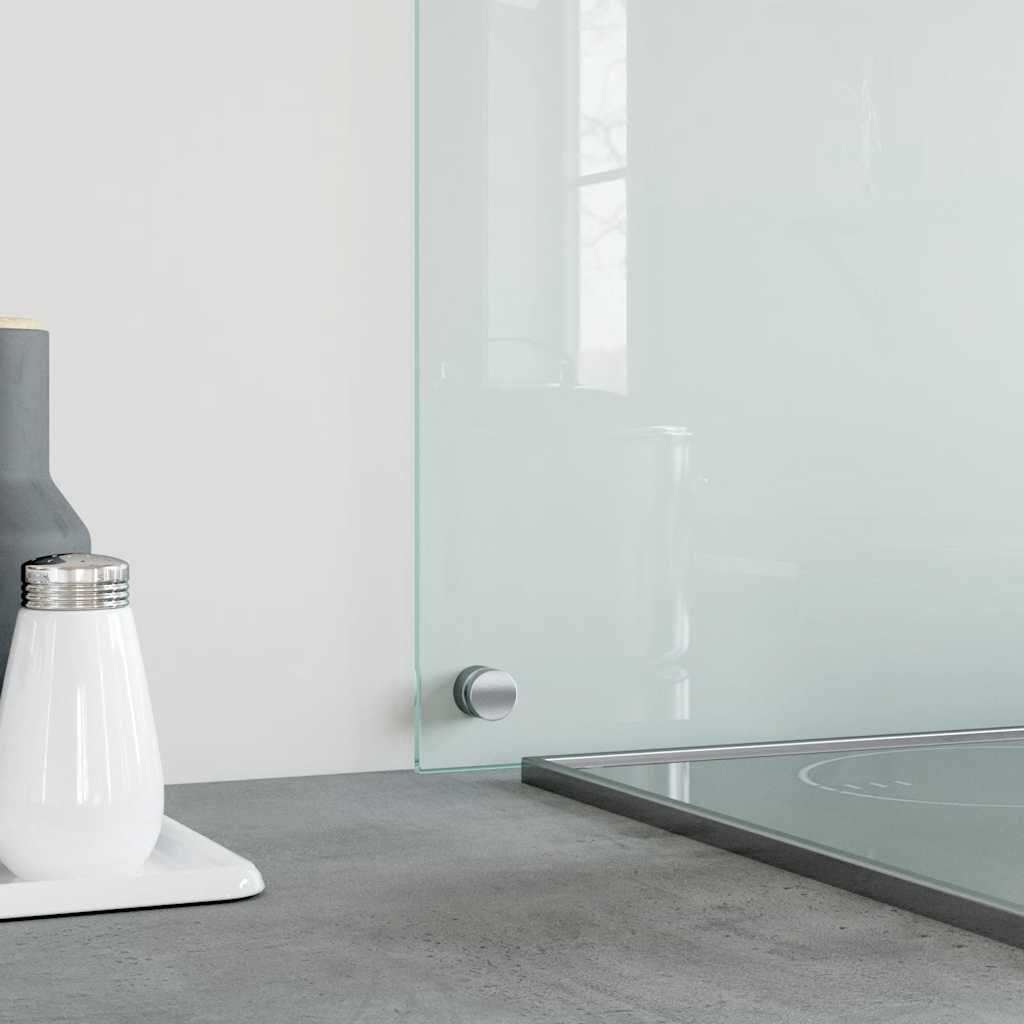 vidaXL لوح باكسبلاش شفاف للمطبخ 80×50 سم زجاج مقسى
