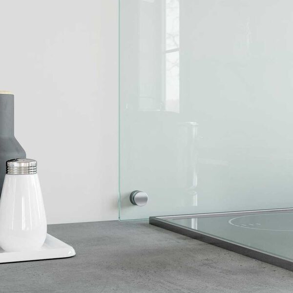 vidaXL لوح باكسبلاش شفاف للمطبخ 80×50 سم زجاج مقسى