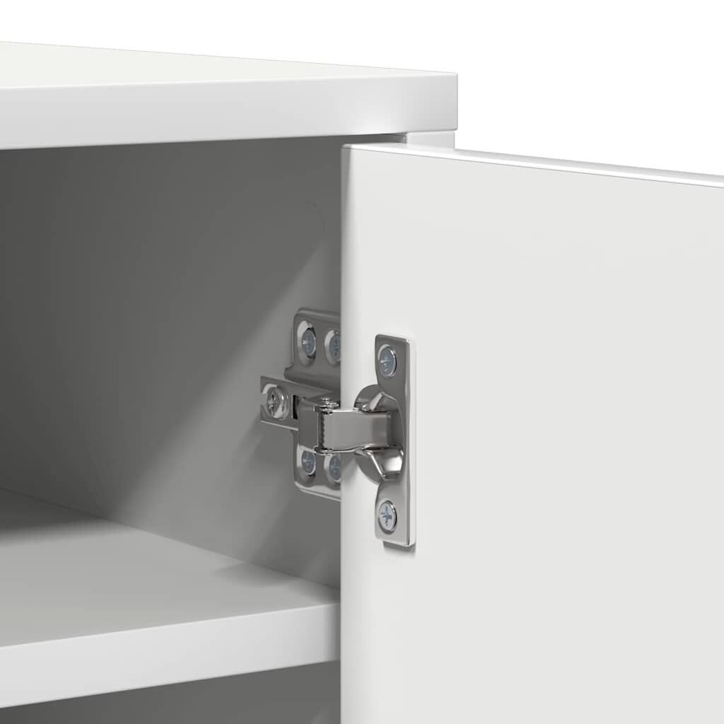 vidaXL خزانة أحذية أبيض 60×35×92 سم خشب صناعي