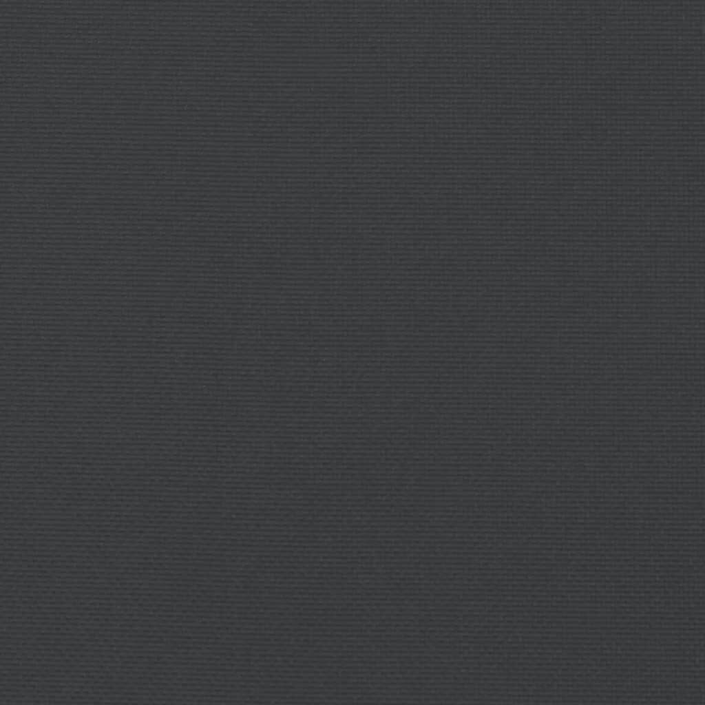 vidaXL وسائد بنش حديقة 2 ق أسود 120×50×7 سم قماش أكسفورد