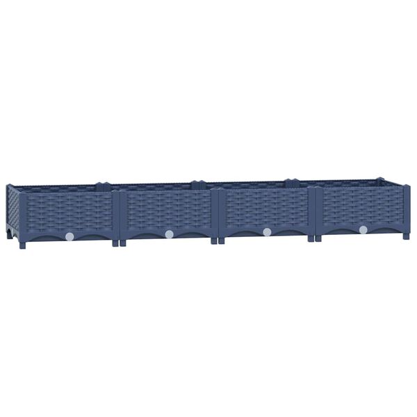 vidaXL حوض زراعي مرتفع 160×40×23 سم بولي بروبيلين