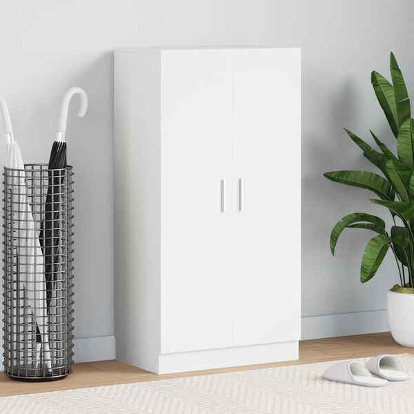 vidaXL خزانة أحذية 7 أرفف أبيض