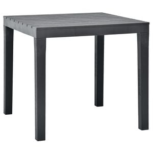 vidaXL طاولة حديقة أنثراسيت 78&times;78&times;72 سم بلاستيك
