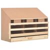 vidaXL عش دجاج 3 حجرات 93×40×65 سم خشب صنوبر صلب