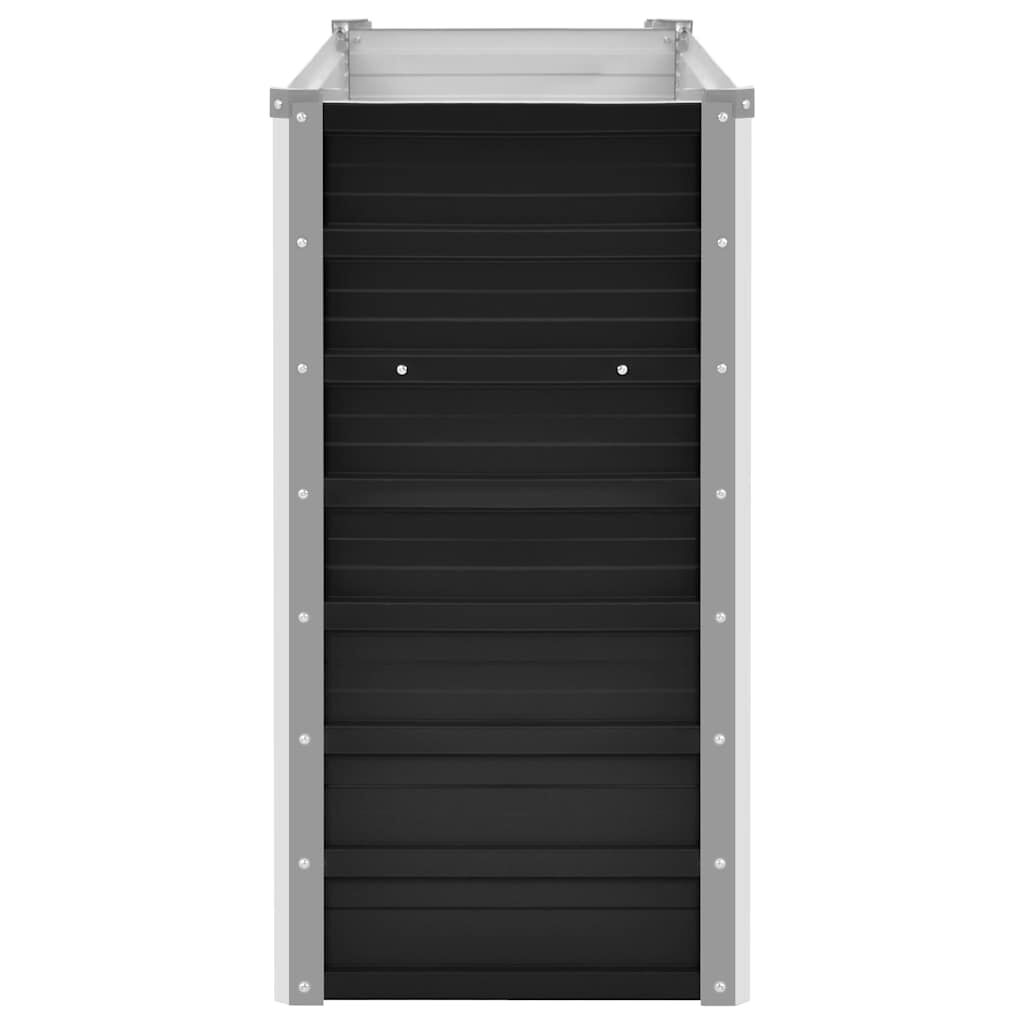 vidaXL حوض حديقة مرتفع أنثراسيت 100×40×77 سم فولاذ مجلفن