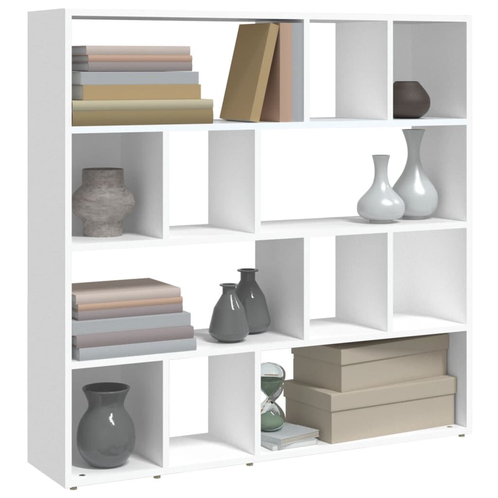 vidaXL خزانة كتب/مقسم غرف أبيض 102x24x105 سم