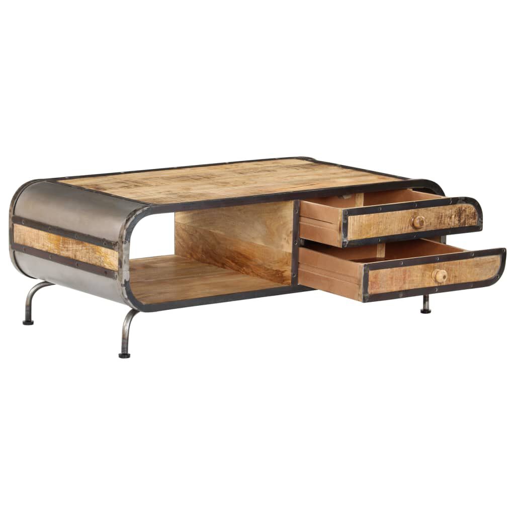 vidaXL طاولة قهوة 35x50x100 سم خشب مانجو صلب