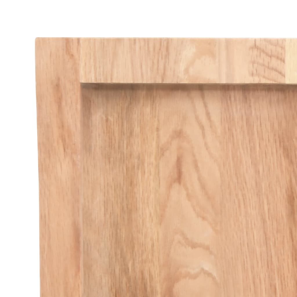 vidaXL سطح طاولة كاونتر حمام بني فاتح 120*40*(2-4) سم خشب صلب معالج