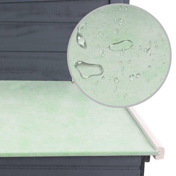 vidaXL قفص دجاج خارجي بيت دجاج مع 1 قفص للبيض خشب رمادي