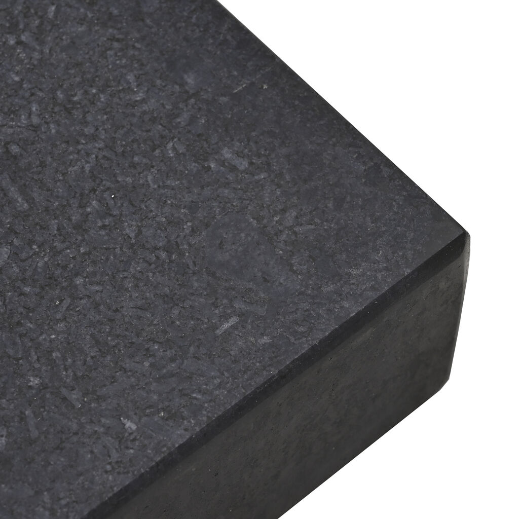 vidaXL قاعدة مظلة أسود 45×25×8 سم جرانيت
