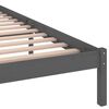 vidaXL إطار سرير خشب صنوبر صلب 200×200 سم رمادي