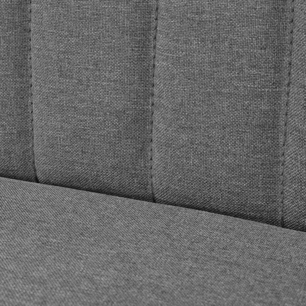 vidaXL كنبة قماش 117×55.5×77 رمادي فاتح