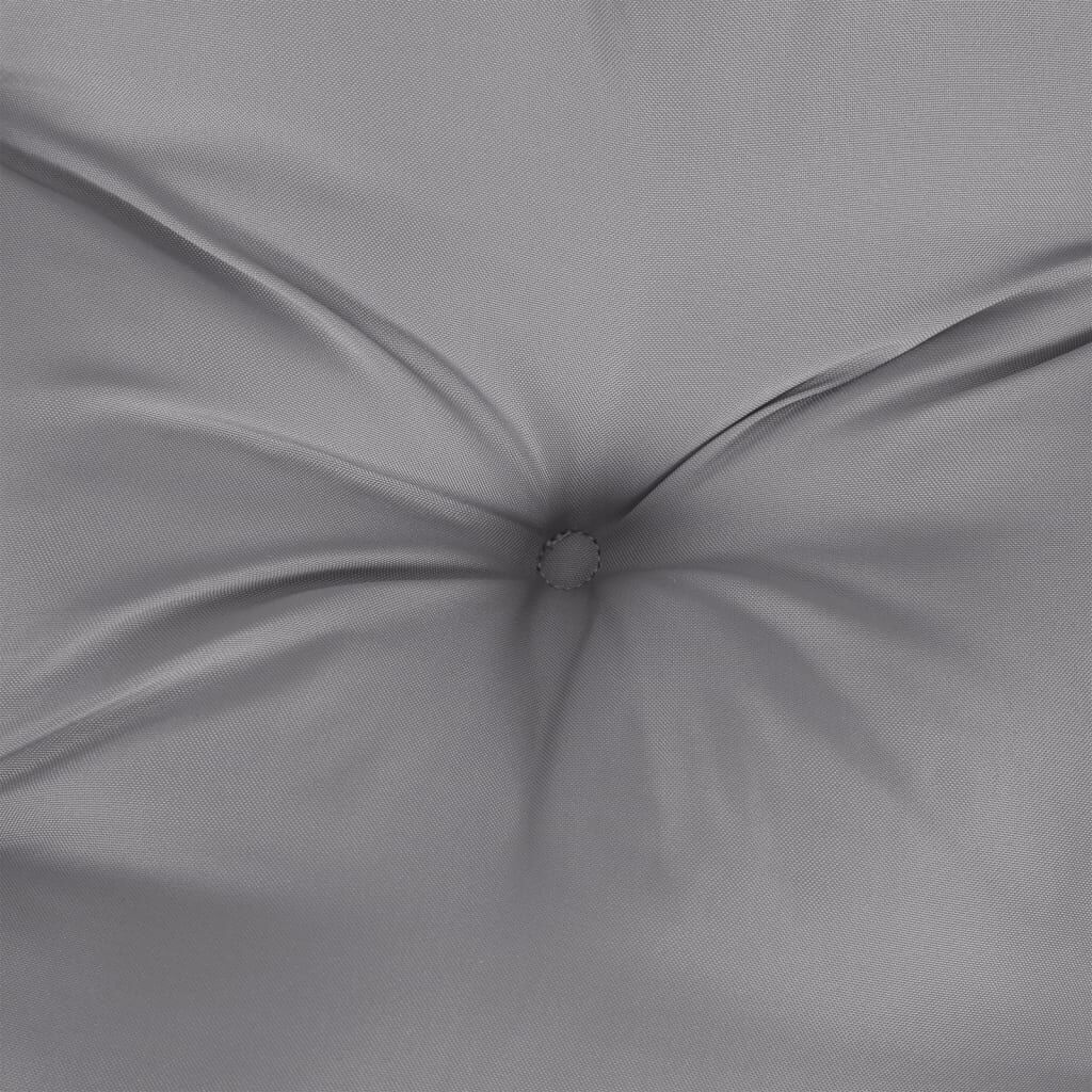 vidaXL وسادة أريكة طبلية رمادي 50×40×10 سم