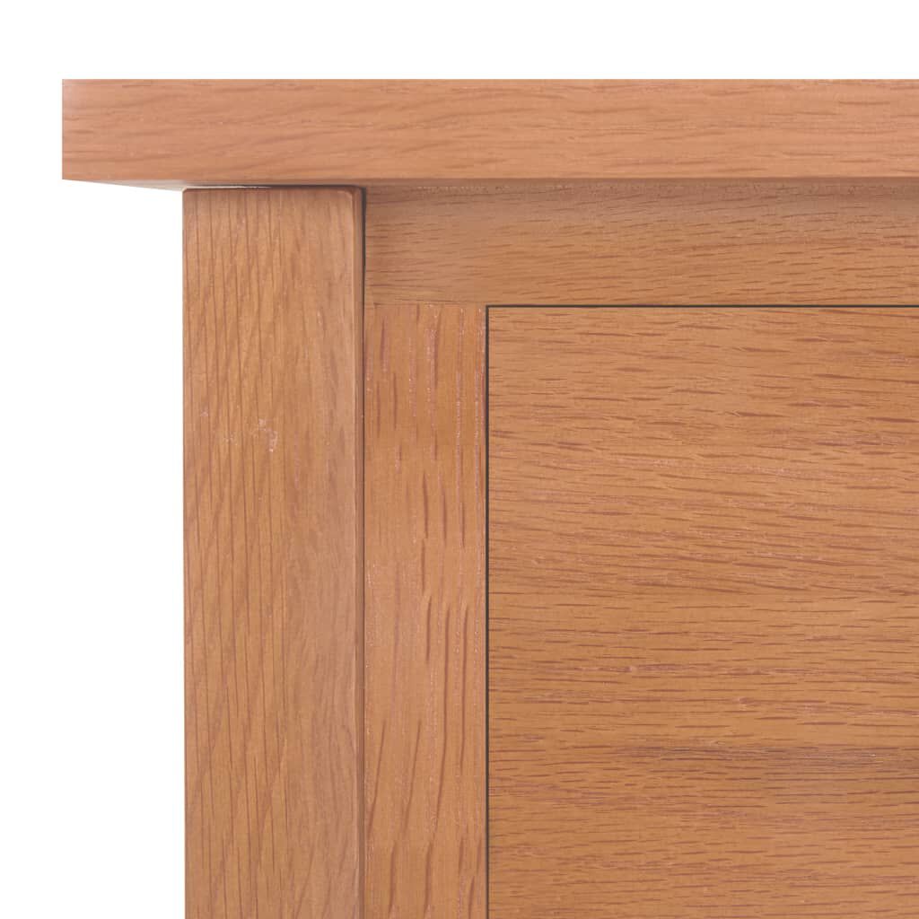 vidaXL طاولة مجلات مع درج 35×27×55 سم خشب بلوط صلب