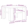 vidaXL طاولة قهوة لون أسود 60×60×42 سم خشب صناعي
