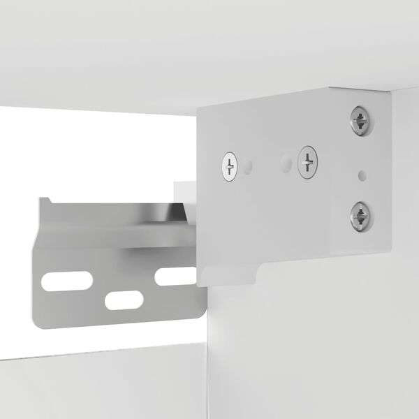 vidaXL خزانات تلفزيون جدارية 2 قطع أبيض 30x30x30.5 سم