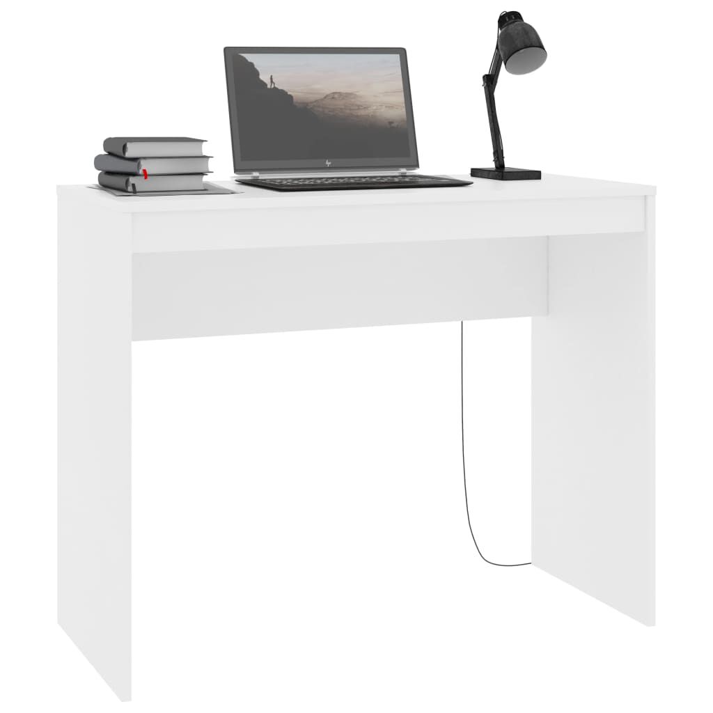 vidaXL مكتب أبيض 90×40×72 سم خشب صناعي