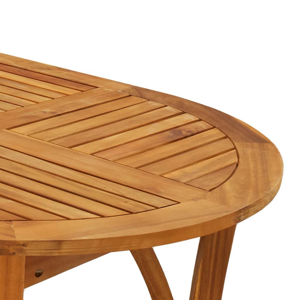 vidaXL طاولة حديقة 75x90x150 سم خشب أكاسيا صلب