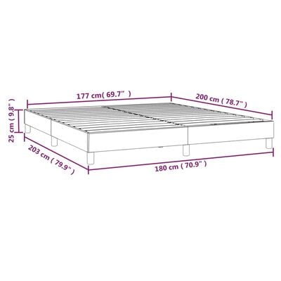 vidaXL إطار سرير رمادي داكن 180×200 سم قماش