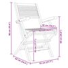 vidaXL كراسي حديقة قابلة للطي 4 ق 55x62x90 سم خشب ساج صلب