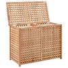 vidaXL سلة غسيل 87.5×46×67 سم خشب جوز صلب