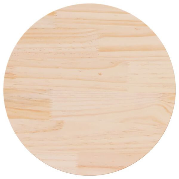 vidaXL سطح طاولة قطر 2,5x60 سم خشب صنوبر صلب