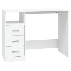 vidaXL مكتب بأدراج لون أبيض 102&times;50&times;76 سم خشب صناعي