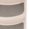 vidaXL سلم كلاب قابل للطي 3 درجات كريمي 50×38×38 سم بلاستيك