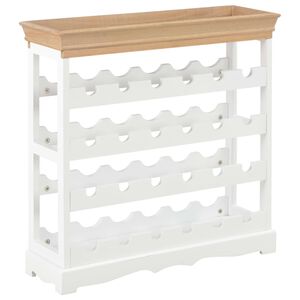 vidaXL خزانة نبيذ أبيض 70&times;22.5&times;70.5 سم خشب MDF