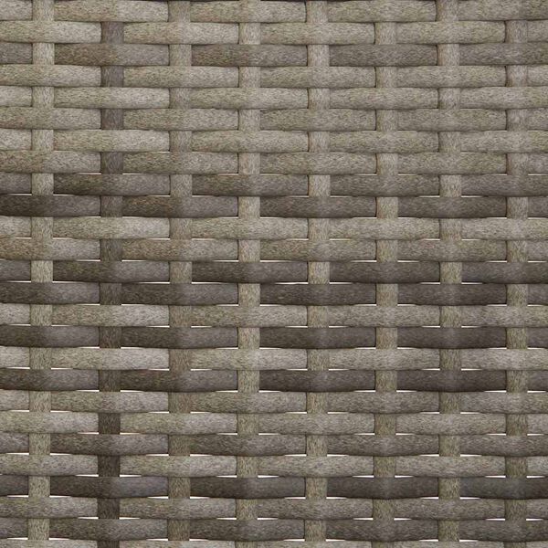 vidaXL بنش حديقة 3-مقاعد مع وسائد بولي روطان رمادي