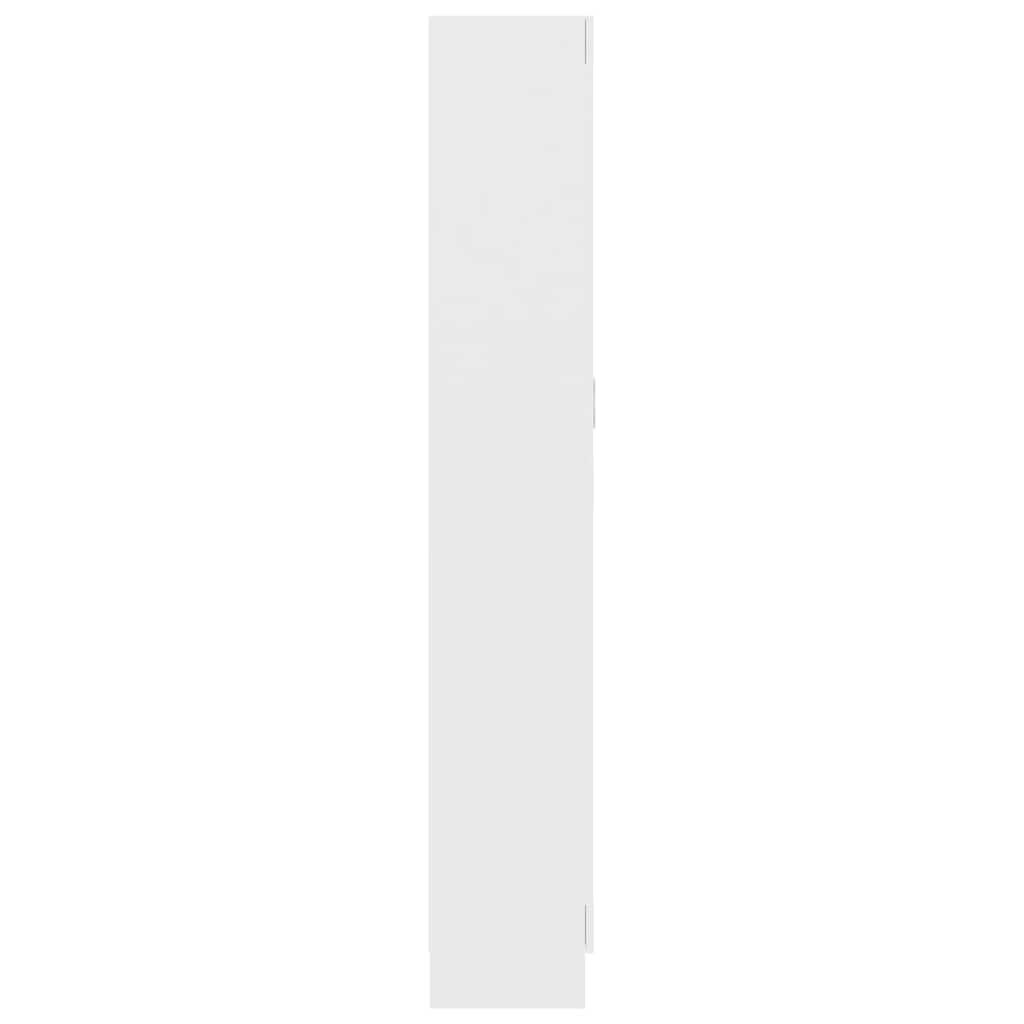 vidaXL خزانة كتب لون أبيض 82.5×30.5×185.5 سم خشب صناعي
