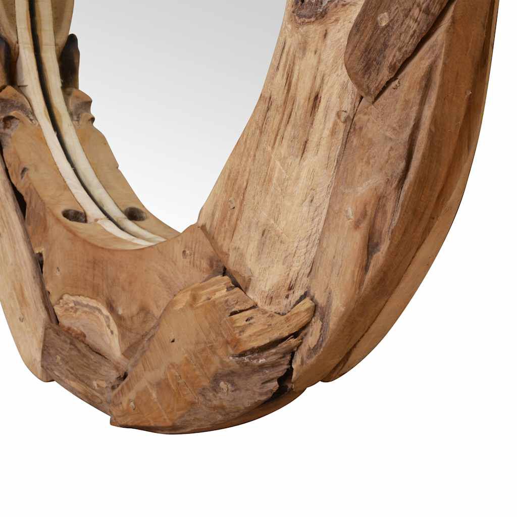 vidaXL مرآة حائط ديكورية 60 سم زجاج دائرية