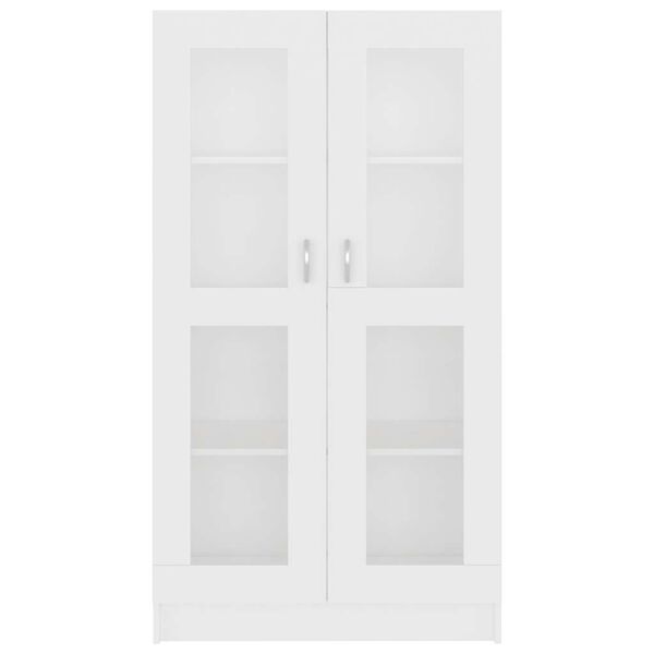 vidaXL خزانة عرض لون أبيض 82.5×30.5×150 سم خشب صناعي