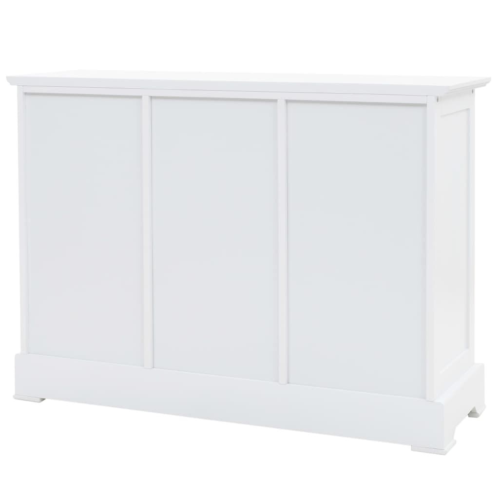 vidaXL خزانة جانبية ذات 3 أبواب خشب MDF وخشب صنوبر 105×35×77.5 سم