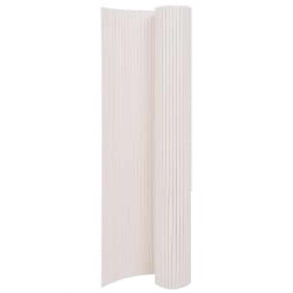vidaXL سياج حديقة ذو وجهين 90×400 سم أبيض