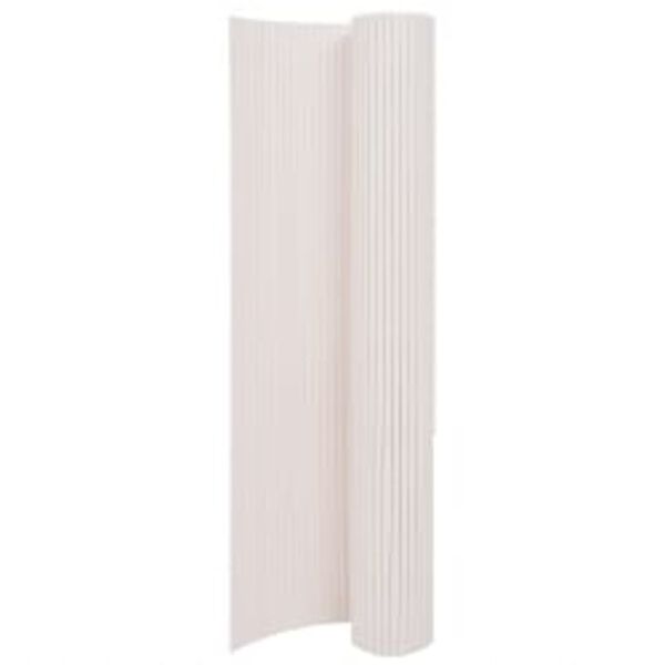 vidaXL سياج حديقة ذو وجهين 90×400 سم أبيض