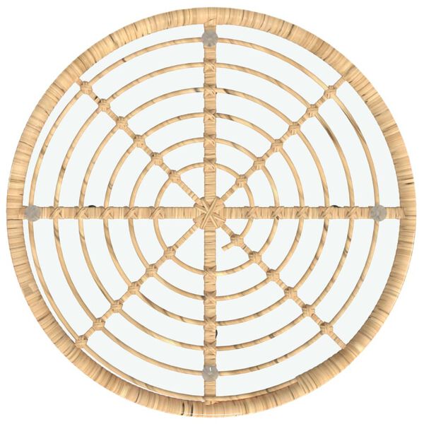 vidaXL عدد 5 قطع طقم سفرة حديقة بولي روطان