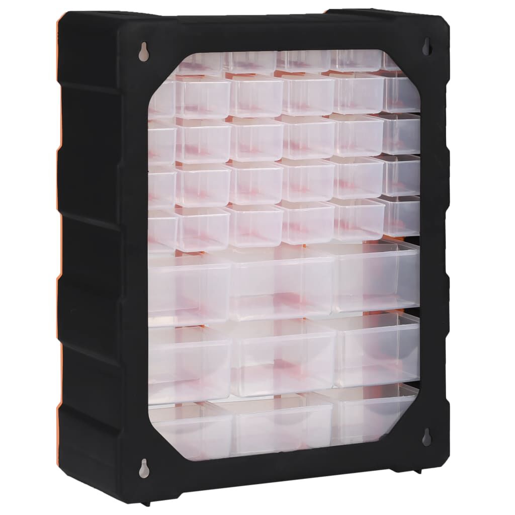 vidaXL منظم متعدد الأدراج مع 39 درجًا 38×16×47 سم