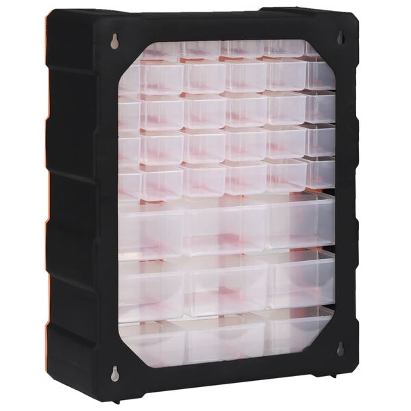 vidaXL منظم متعدد الأدراج مع 39 درجًا 38×16×47 سم