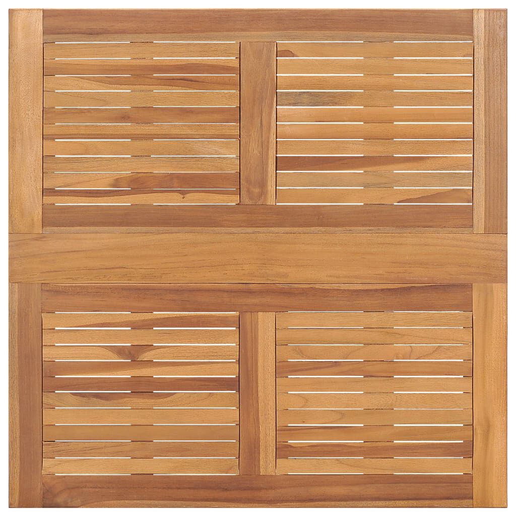 vidaXL طاولة سفرة حديقة قابلة للطي 90×90×75 سم خشب ساج صلب