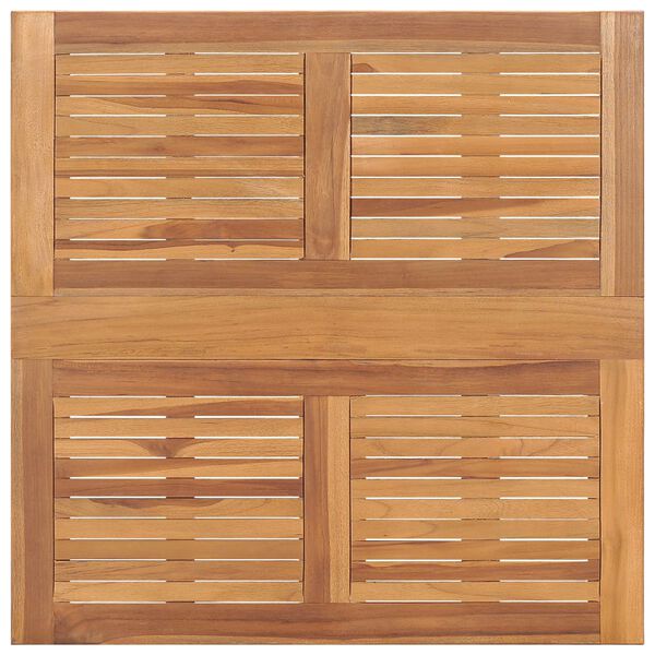 vidaXL طاولة سفرة حديقة قابلة للطي 90×90×75 سم خشب ساج صلب