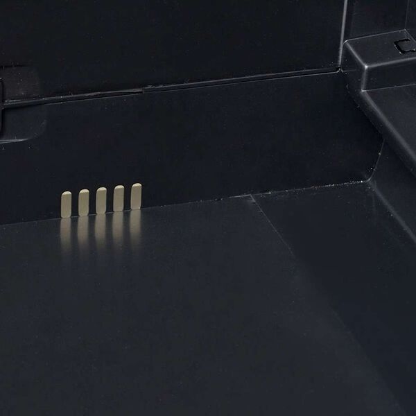 vidaXL خزانة تخزين للحديقة مع رف واحد أسود ورمادي