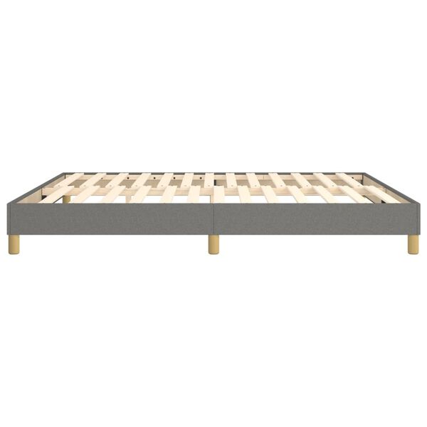 vidaXL إطار سرير دون مرتبة لون رمادي داكن 200x180 سم قماش