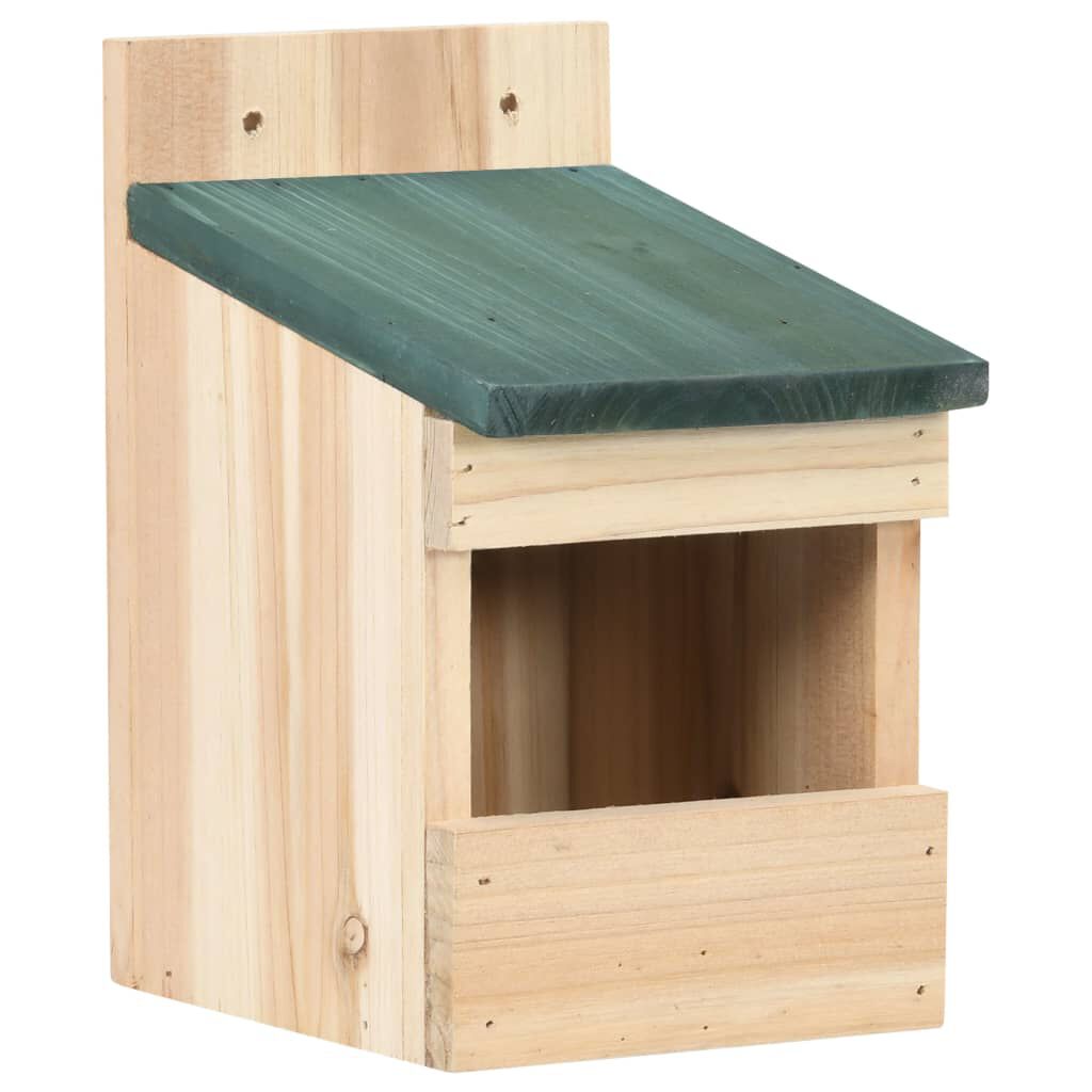 vidaXL بيوت عصافير 4 ق 12×16×20 سم خشب تنوب