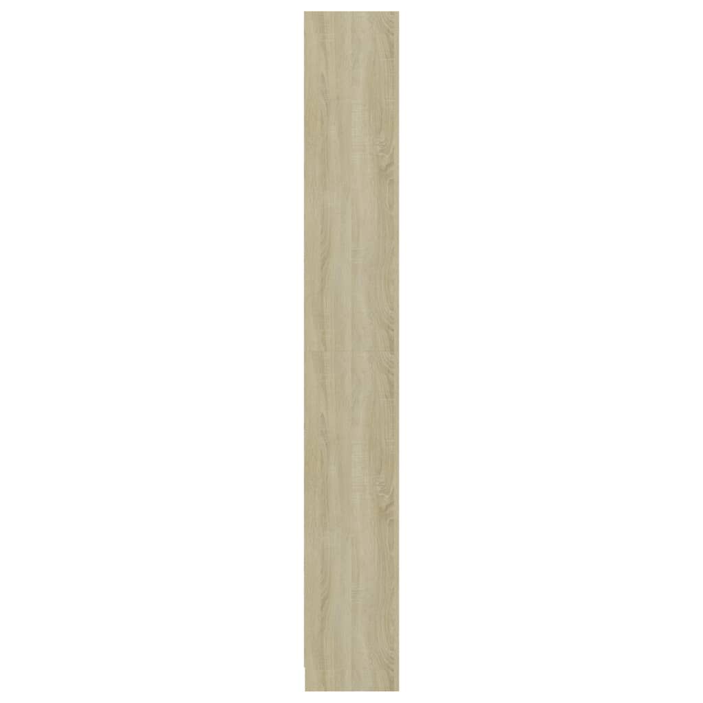 vidaXL خزانة كتب 5 طبقات سونوما اوك 40×24×175 سم خشب مضغوط